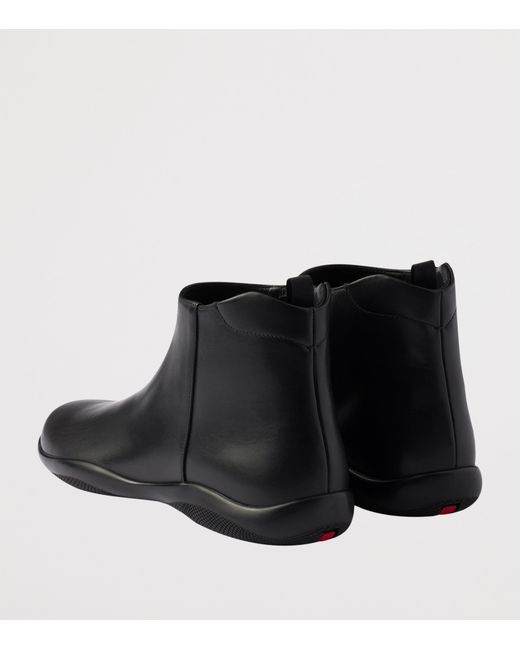 Prada Black Calfskin Toblach Ankle Boots for men