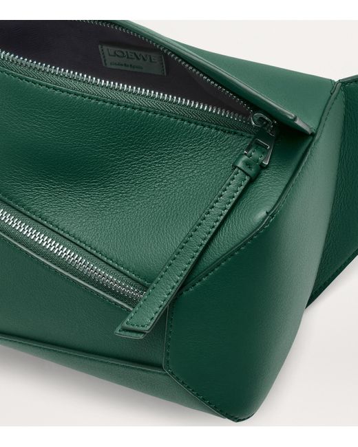 Loewe Green Small Leather Puzzle Bag