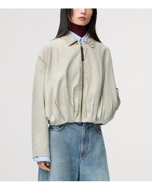 Loewe Gray Cotton Draped Jacket