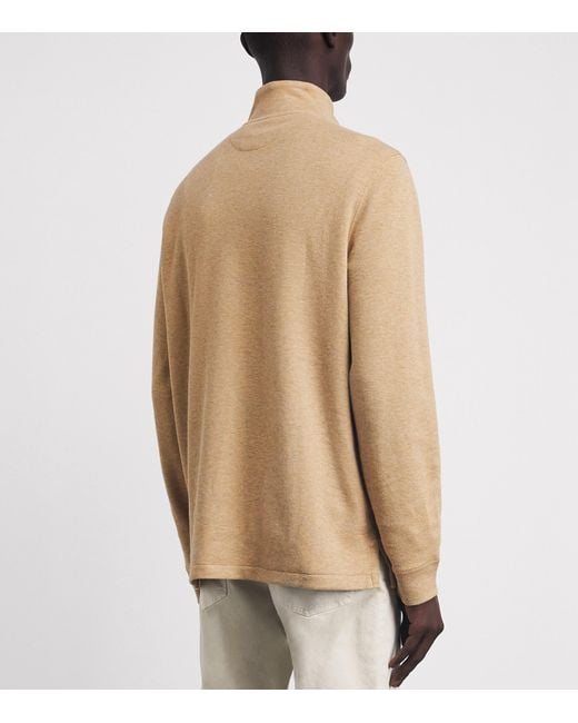 Polo Ralph Lauren Natural Estate-Rib Quarter-Zip Sweater for men