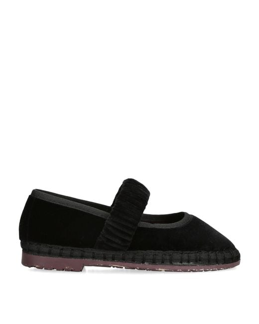 Flabelus Black Velvet Mafalda Espadrilles