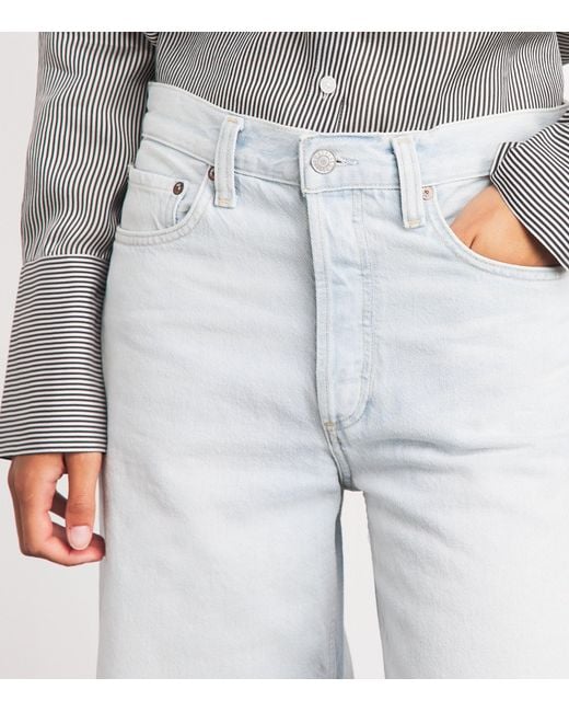 Agolde White Arc Barrel-Leg Jeans