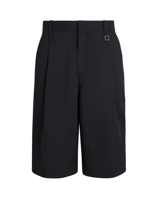 Wooyoungmi Black Longline Tailored Shorts for men