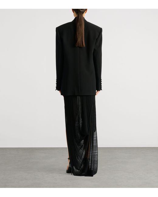 Balmain Black Embellished Insect Blazer