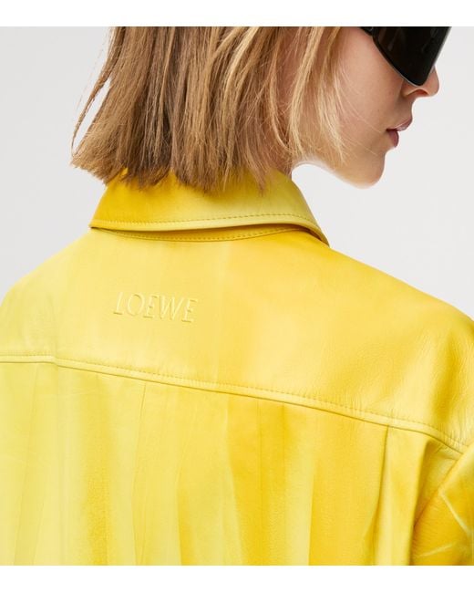 Loewe Yellow Lambskin Dyed Shirt