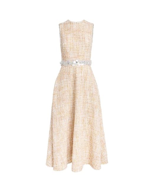 Safiyaa Natural Tweed Maisie Midi Dress