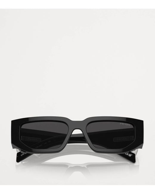 Prada Black Geometric Sunglasses for men