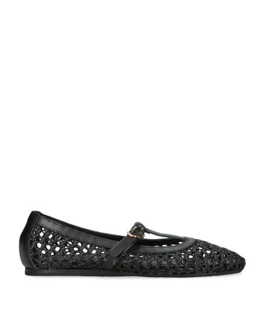 Ancient Greek Sandals Black Woven Aerati Ballet Flats