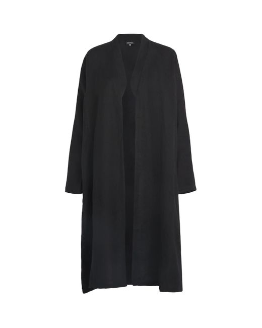 Eskandar Black Linen Bakhtiari Coat