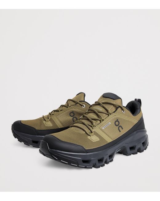 On Shoes Green Cloudrock Waterproof Hiking Trainers for men