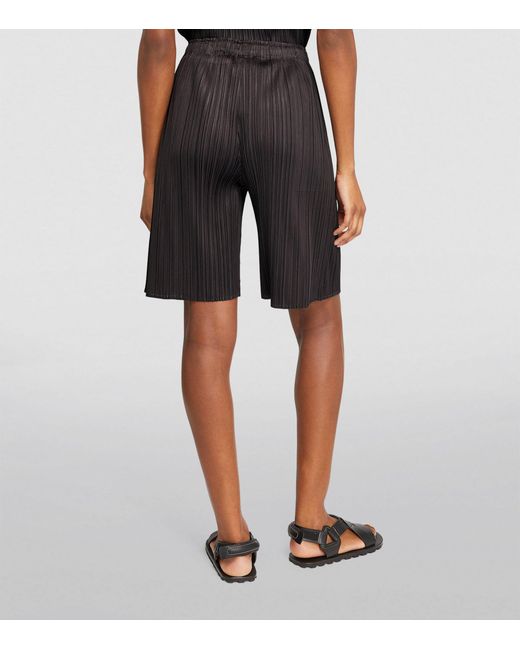 Pleats Please Issey Miyake Black Monthly Colors April Shorts