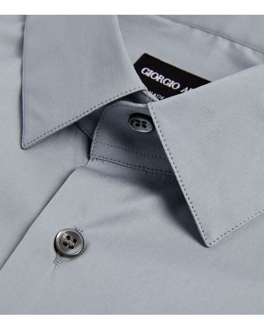Giorgio Armani Gray Cotton-blend Shirt for men