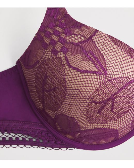 Maison Lejaby Purple Lace Songe Push-Up Bra