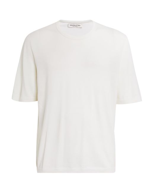 Johnstons White Merino Wool T-Shirt for men