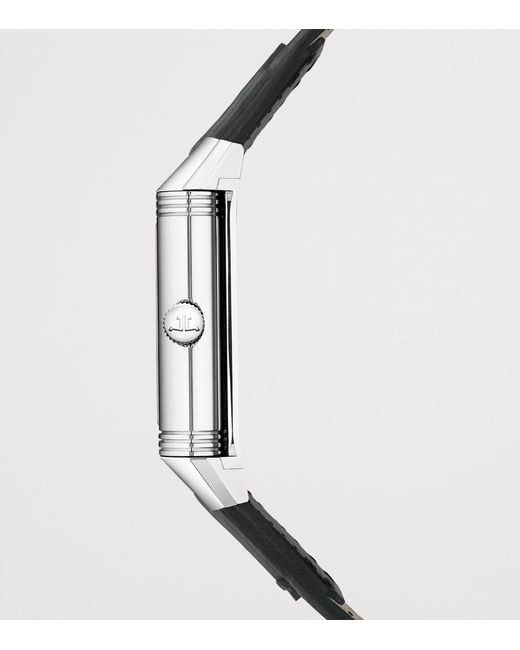 Jaeger-lecoultre Black Stainless Steel Reverso Tribute Small Seconds Watch