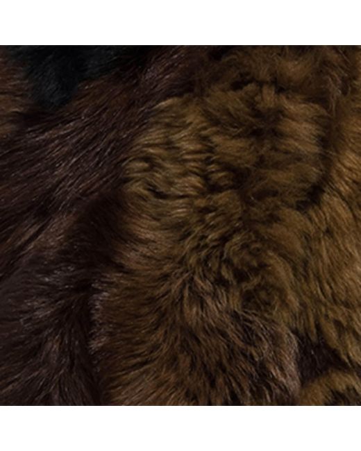 Miu Miu Black Shearling Patchwork Stole