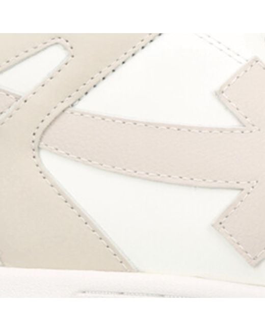 Off-White c/o Virgil Abloh White Out Of Office Logo-Embroidered Leather Low-Top Trainers for men