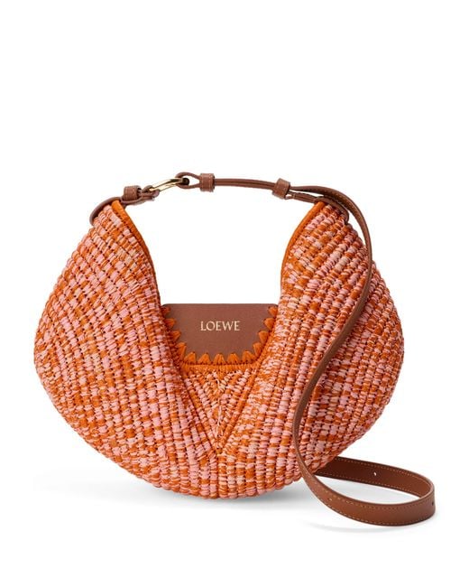Loewe Orange X Paula's Ibiza Medium Raffia Swing Shoulder Bag