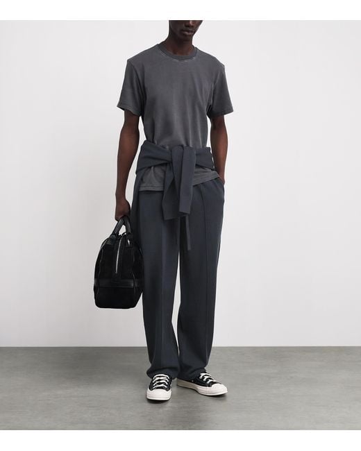 PAIGE Blue Knitted Cremonesi Sweatpants for men