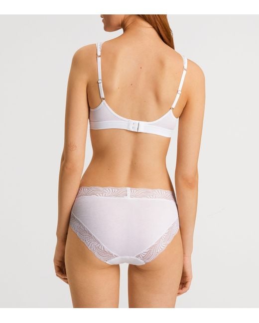 Hanro White Cotton Delight Soft Cup Bra