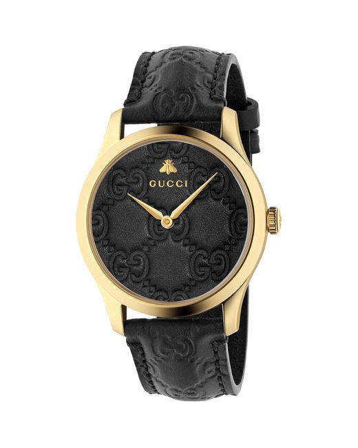 Gucci Black Gold-plated G-timeless Watch 38mm