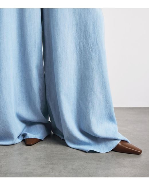Palmer//Harding Blue Wide-Leg Clarity Trousers
