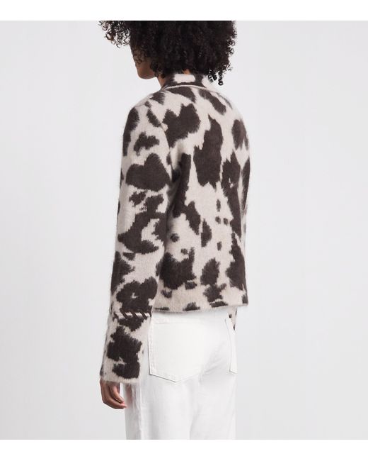Guest In Residence Multicolor Cashmere Cow Grizzly Zip-Up Cardigan