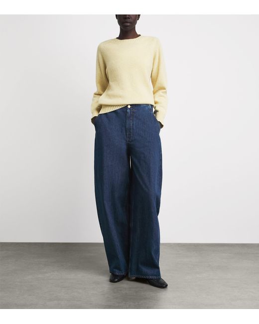 Jil Sander Blue Mid-Rise Barrel Jeans