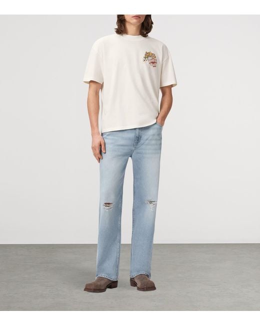 AllSaints White Organic Cotton Roque T-Shirt for men