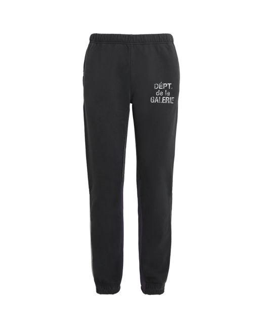 GALLERY DEPT. Black Logo Print Flared Sweatpants for men