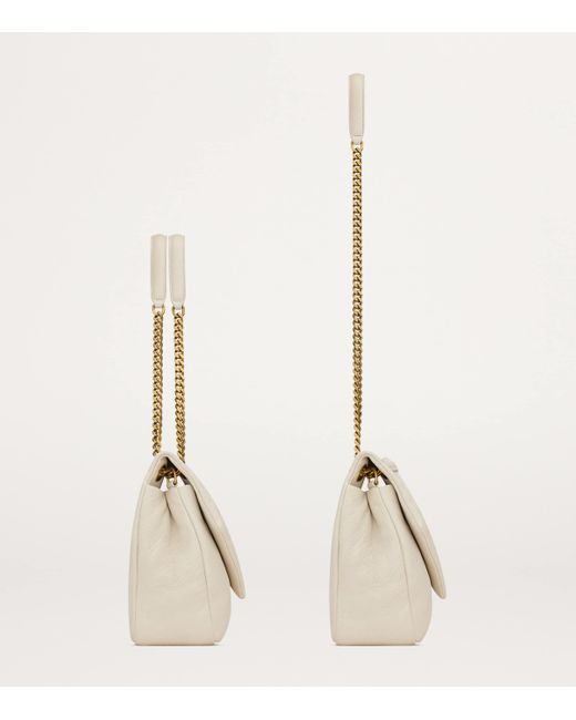 Saint Laurent Natural Large Lambskin Calypso Shoulder Bag