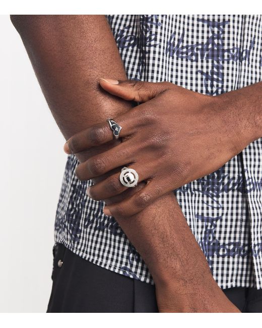 Vivienne Westwood White Sterling Marybelle Ring for men
