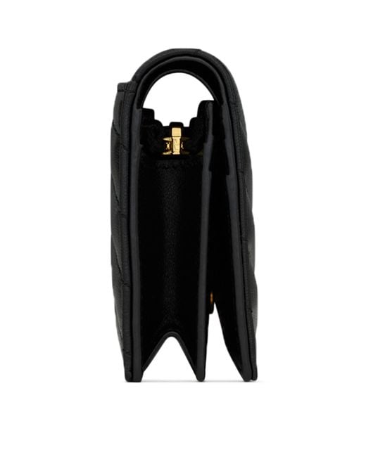 Saint Laurent Black Monogram Metalassé Bifold Wallet