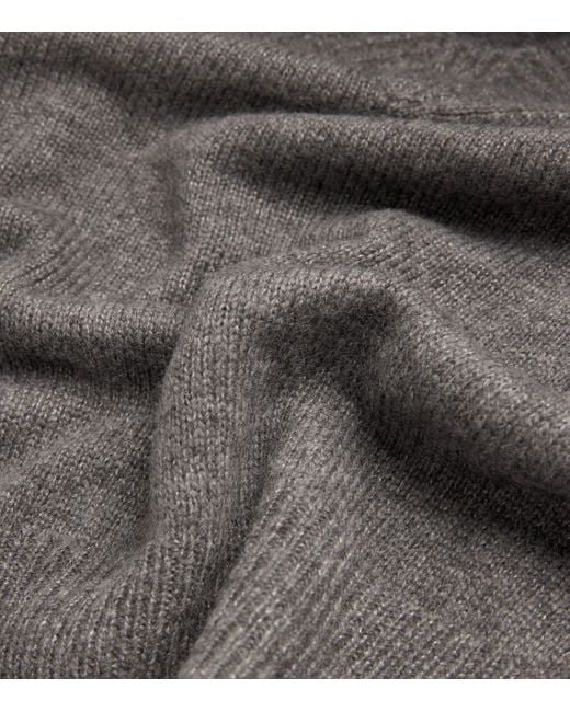 Iris Von Arnim Gray Cashmere-Silk Bergen Sweater