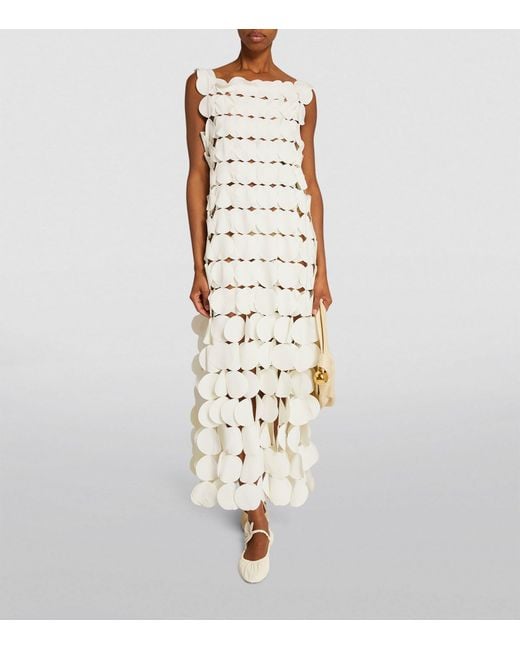 A.W.A.K.E. MODE White Sleeveless Circle Maxi Dress