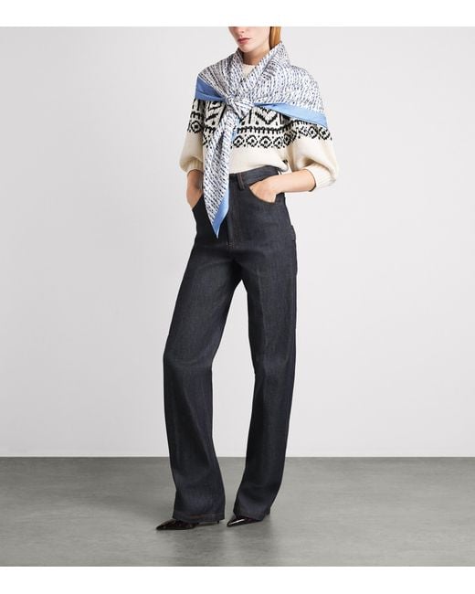 Altuzarra Silk Bluebell Print Scarf