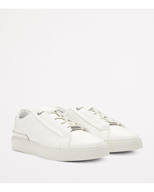 Boss White Leather Gary Sneakers for men