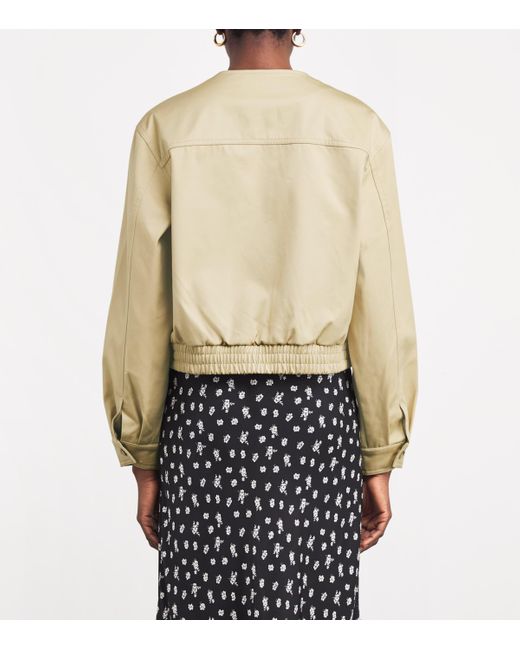 Claudie Pierlot Natural Cotton Cropped Jacket