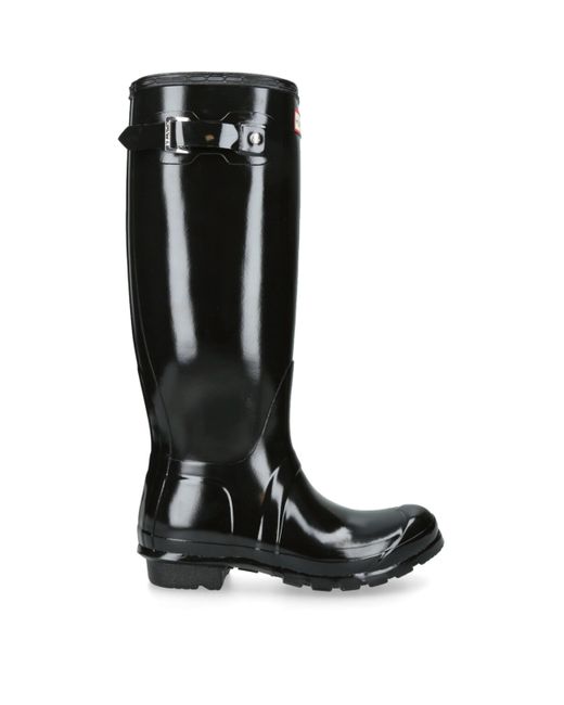 Hunter Black Original Tall Gloss Wellington Boots