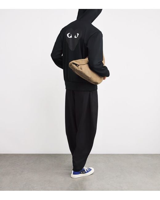 COMME DES GARÇONS PLAY Black Zip-Up Heart Hoodie for men