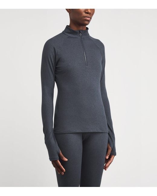 Varley Blue Always Warm Half-Zip Base Layer Top