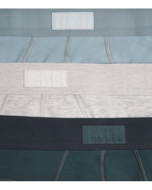 Skims Blue Stretch-Cotton Briefs for men