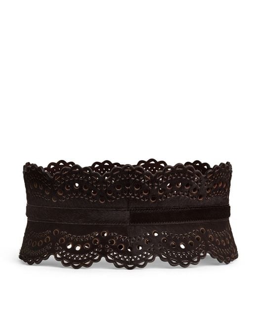 Alaïa Black Leather Bustier Belt