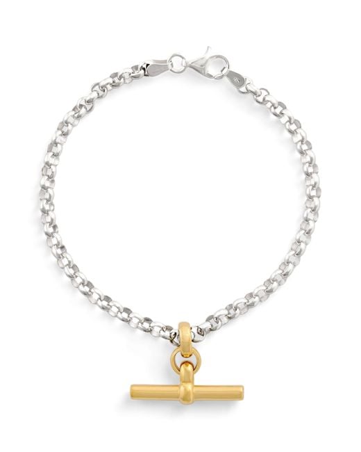 Tilly Sveaas Metallic Plated T-Bar Belcher Chain Bracelet