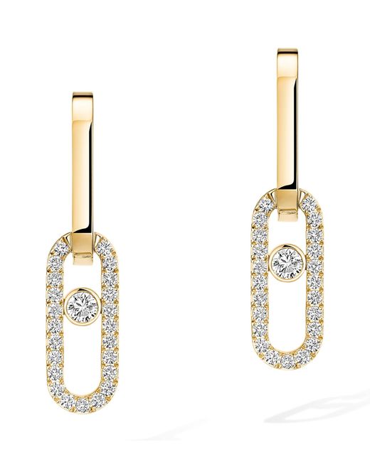 Messika Metallic Move Link And Diamond Drop Earrings