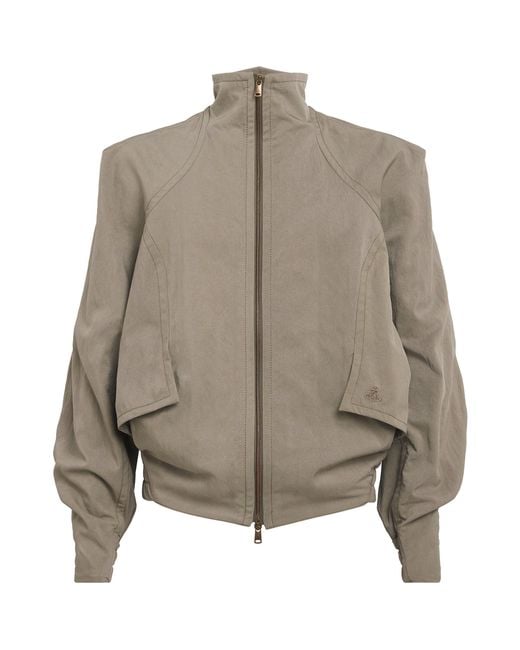 Vivienne Westwood Gray High-Neck Harrington Jacket for men
