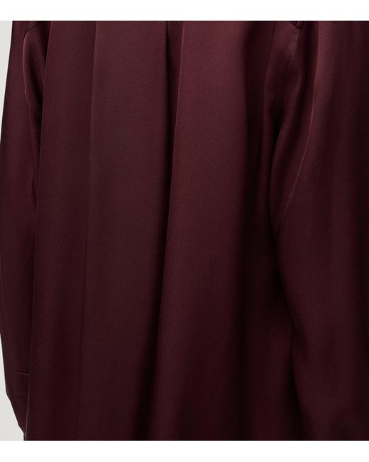 Loewe Purple Silk Pyjama Blouse