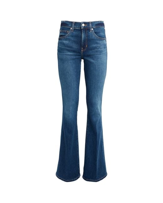 Veronica Beard Blue Beverly High-Rise Flared Jeans