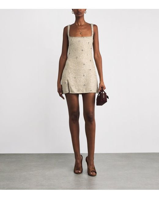 Clio Peppiatt Natural Pamela Mini Dress