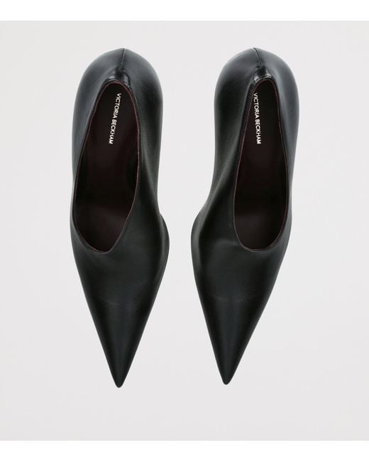 Victoria Beckham Black Leather Sloane Pumps 100